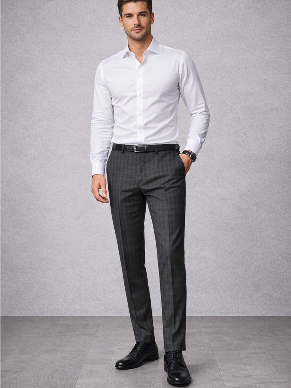25. Savile Row • NWT $395 USD Men's Gray Dress Pants 42R/36W